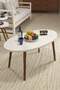 Ellipse Wooden Zigon Centre Coffee Table Set
