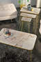 Square Gold Wire Double Gold Coffee Table Set