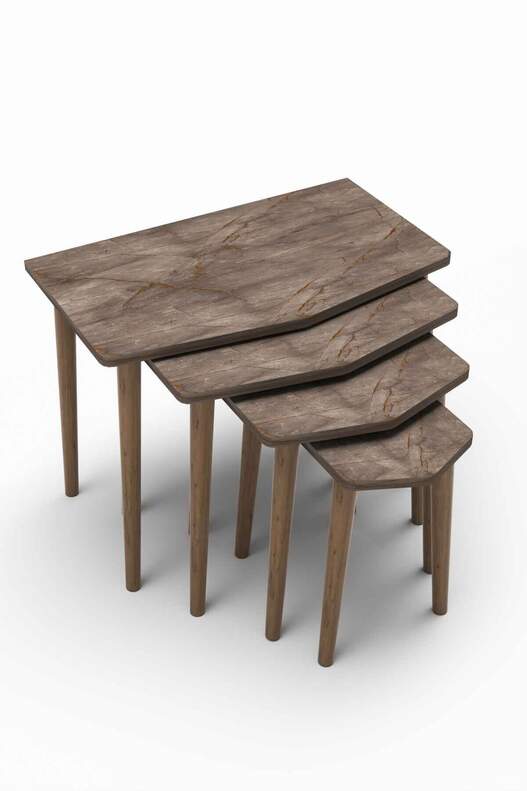 Elya Wooden 4 Piece Zigon Coffee Table Elya Wooden 4 Piece Zigon Coffee Table