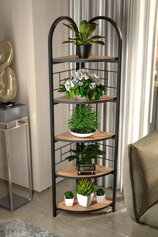 Bohem 5 Raflı Köşe Çiçeklik