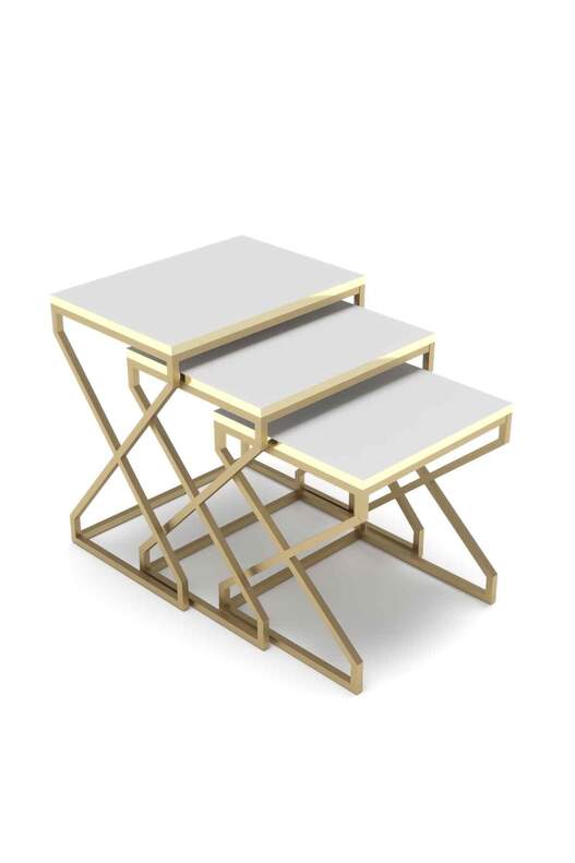 V Lux 3 Piece Zigon Coffee Table V Lux 3 Piece Zigon Coffee Table
