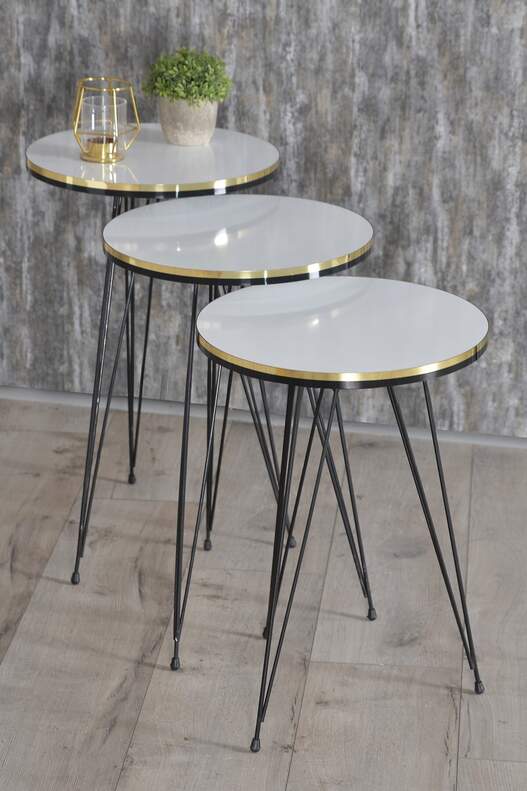 Black Wire Double Gold Coffee Table Set Ellipse Black Wire Double Gold Coffee Table Set Ellipse
