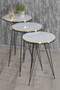 Black Wire Double Gold Coffee Table Set Ellipse