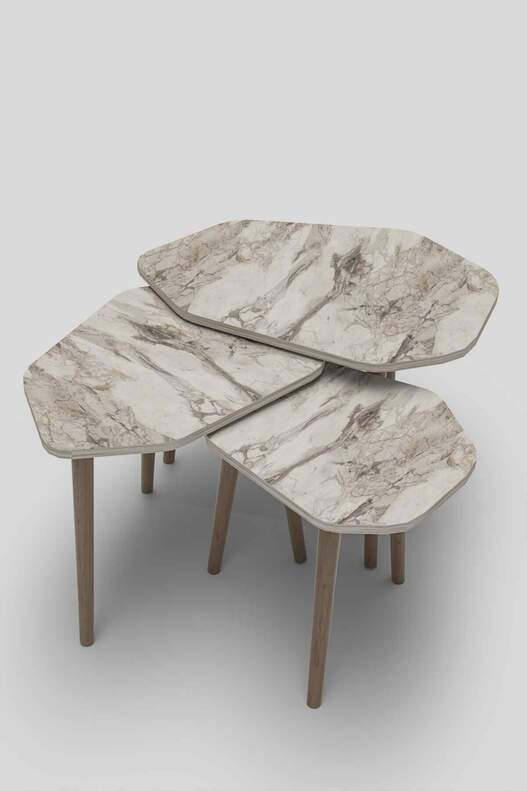 Trio 3 Wooden Zigon Coffee Table Trio 3 Wooden Zigon Coffee Table