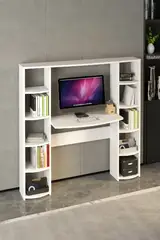 10 Raflı Kitaplıklı Çalışma Masası