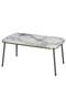 Black Metal Double Gold Coffee Table Set Square