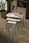 Black Wire Silver Square Zigon Coffee Table