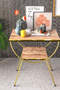 Double Strip Metal Side Table Bedside Table