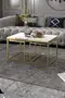Flora Center and Zigon-Side Table Set Gold White