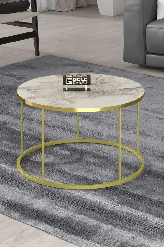 Coffee Table and Zigon Coffee Table Terra Set Gold Coffee Table and Zigon Coffee Table Terra Set Gold