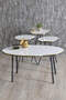 Black Metal Double Gold Coffee Table Set Ellipse