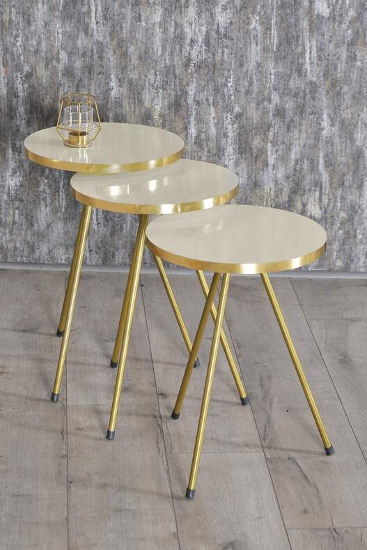 Gold Metal Zigon Coffee Table