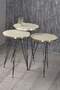 Black Wire Gold Coffee Table Set Square