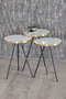 Black Metal Gold Zigon Coffee Table
