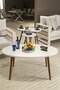 Ellipse Wooden Zigon Centre Coffee Table Set
