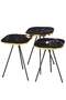 Black Metal Square Gold Zigon Coffee Table