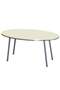 Black Metal Double Gold Coffee Table Set Ellipse