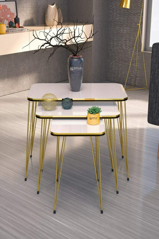 Gold Wire Double Gold Square Zigon Coffee Table Gold Wire Double Gold Square Zigon Coffee Table