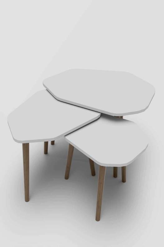 Trio 3 Wooden Zigon Coffee Table Trio 3 Wooden Zigon Coffee Table