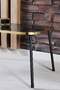 Black Metal Gold Centre Coffee Table Square