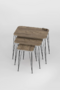 Black Wire Silver Square Zigon Coffee Table