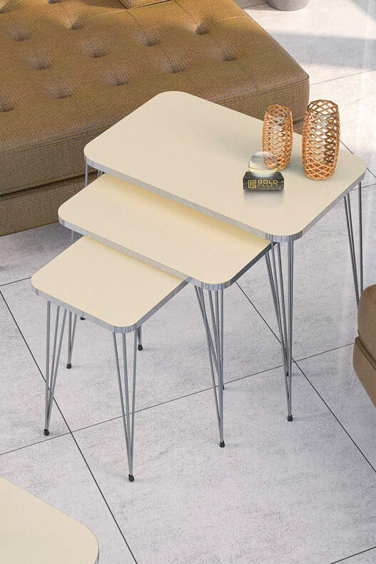 Square Silver Wire Coffee Table Set Square Silver Wire Coffee Table Set