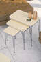 Square Silver Wire Coffee Table Set
