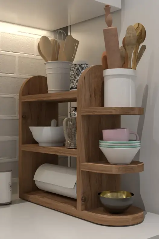 Spice Rack Kitchen Shelf with Napkin Holder Spice Rack Kitchen Shelf with Napkin Holder