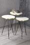 Black Wire Gold Coffee Table Set Square