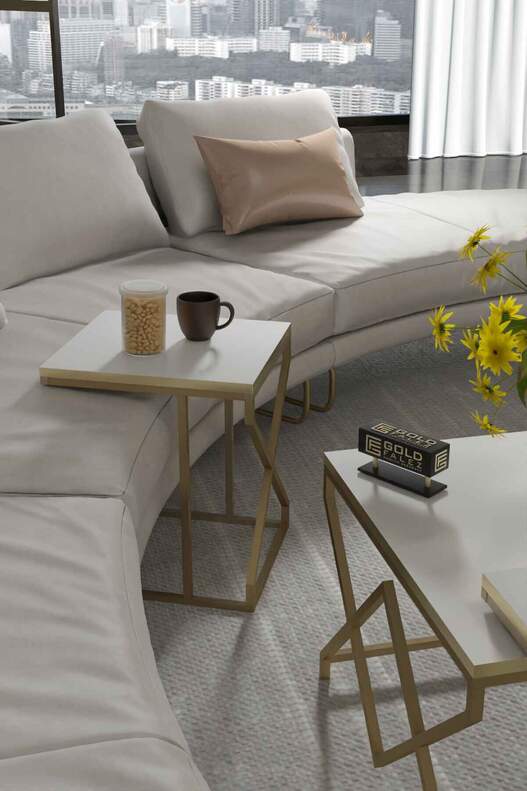 V Lux 5 Piece Center and Zigon Coffee Table Set V Lux 5 Piece Center and Zigon Coffee Table Set
