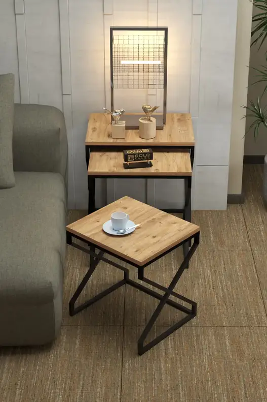 V Lux 3 Piece Zigon Coffee Table
