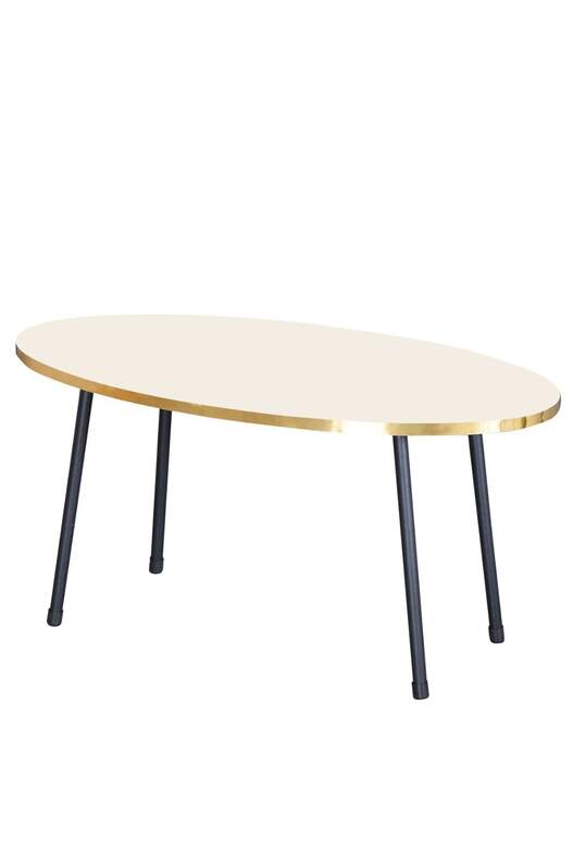 Black Metal Gold Centre Coffee Table Ellipse Black Metal Gold Centre Coffee Table Ellipse