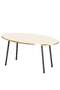 Black Metal Gold Centre Coffee Table Ellipse