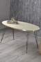 Black Wire Gold Coffee Table Set Ellipse