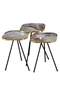 Black Metal Square Gold Zigon Coffee Table