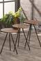 Black Metal Coffee Table Set Ellipse
