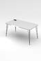 Black Wire Silver Centre Coffee Table Square