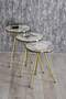 Gold Metal Double Gold Zigon Coffee Table
