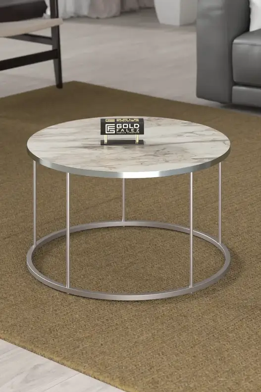 Coffee Table and Zigon Coffee Table Terra Set Silver Coffee Table and Zigon Coffee Table Terra Set Silver