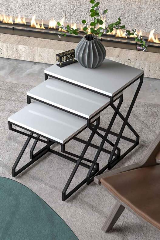 V Lux 3 Piece Zigon Coffee Table V Lux 3 Piece Zigon Coffee Table