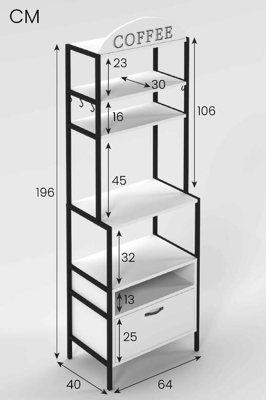 Multipurpose Coffee and Kitchen Shelf Multipurpose Coffee and Kitchen Shelf