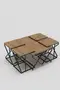 V Lux 5 Piece Center and Zigon Coffee Table Set