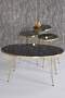 Gold Wire Zigon Coffee Table Set Ellipse
