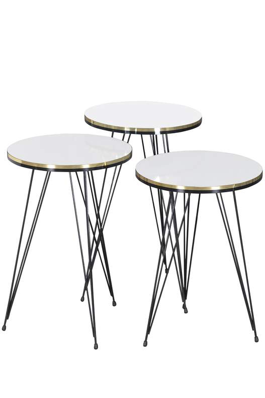 Black Wire Double Gold Coffee Table Set Ellipse Black Wire Double Gold Coffee Table Set Ellipse
