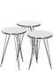 Black Wire Double Gold Coffee Table Set Ellipse