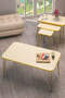 Square Gold Wire Coffee Table Set