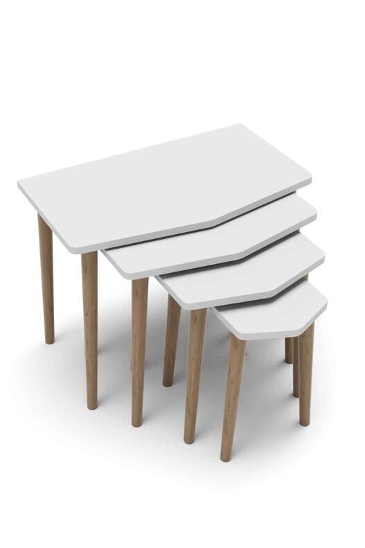 Elya Wooden 4 Piece Zigon Coffee Table Elya Wooden 4 Piece Zigon Coffee Table