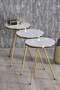 Gold Metal Double Gold Zigon Coffee Table