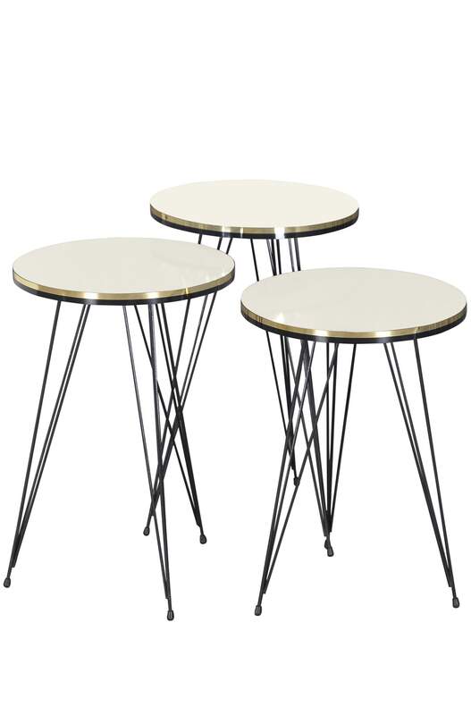 Black Wire Double Gold Coffee Table Set Ellipse Black Wire Double Gold Coffee Table Set Ellipse