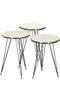 Black Wire Double Gold Coffee Table Set Ellipse